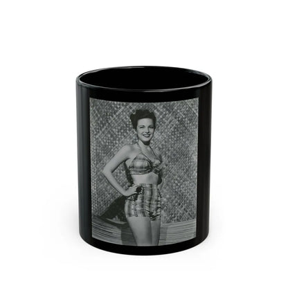 Cathy Downs #46 (Vintage Female Icon) Black Coffee Mug-11oz-Go Mug Yourself