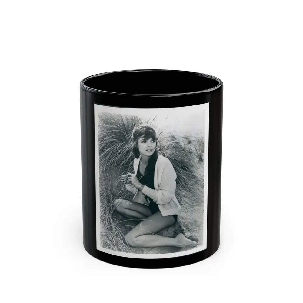 Katharine Ross #97 (Vintage Female Icon) Black Coffee Mug-11oz-Go Mug Yourself