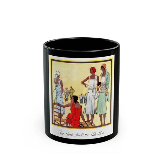 For Sports And The Side-Lines, McCall's magazine, April 1930 - Black Coffee Mug-11oz-Go Mug Yourself