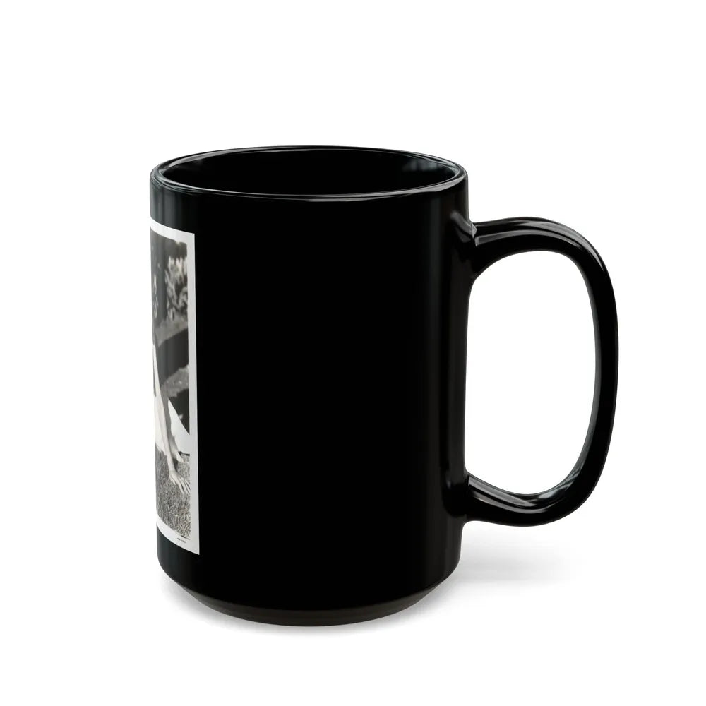 Karin Booth #25 (Vintage Female Icon) Black Coffee Mug-Go Mug Yourself