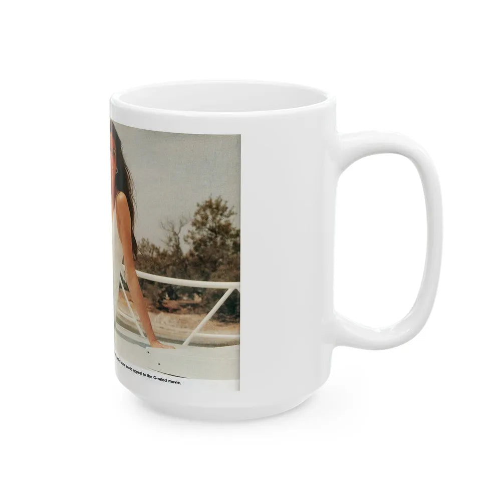 Caroline Munro #293 (Vintage Female Icon) White Coffee Mug-Go Mug Yourself