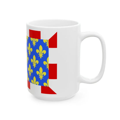 Flag of Indre et Loire France - White Coffee Mug-Go Mug Yourself