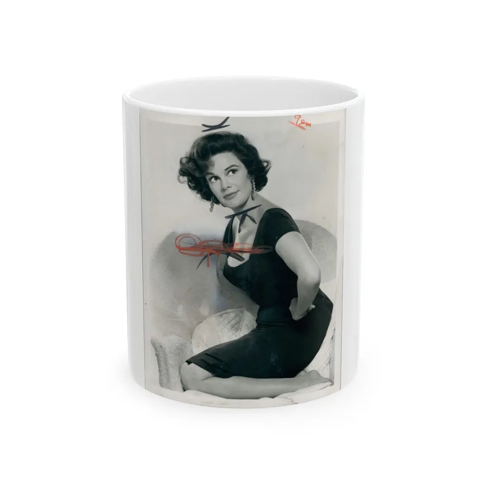 Patricia Medina #51 (Vintage Female Icon) White Coffee Mug-11oz-Go Mug Yourself