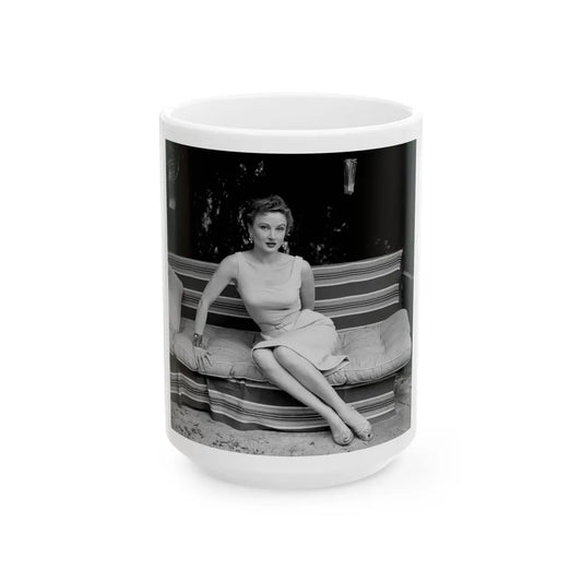 Carol Ohmart #37 (Vintage Female Icon) White Coffee Mug-15oz-Go Mug Yourself