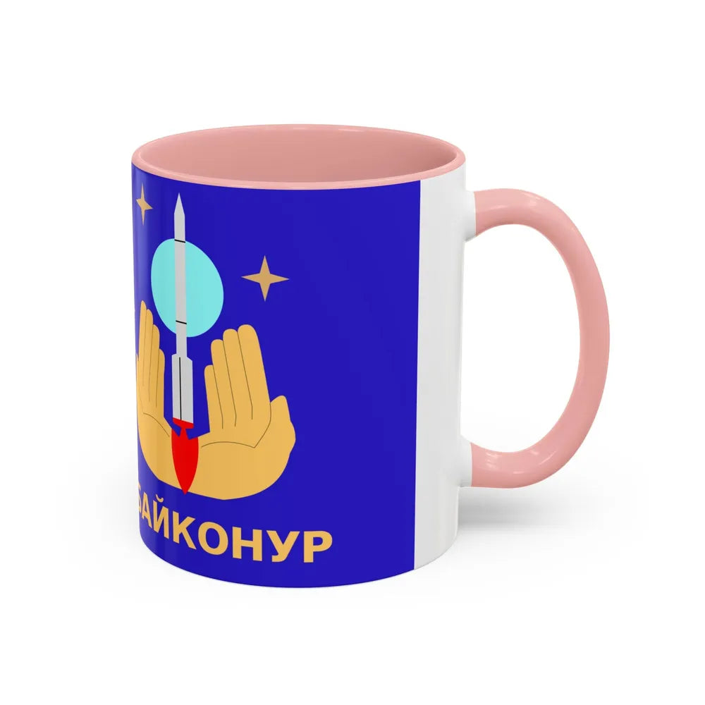 Flag of Baikonur Kazakhstan - Accent Coffee Mug-Go Mug Yourself