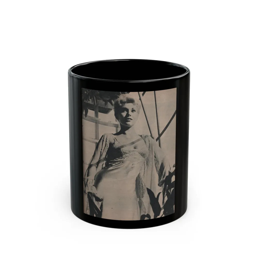 Kim Novak #386 - Fabulous Females Mag. Issue #1 '55 - 1 B&W Photo (Vintage Female Icon) Black Coffee Mug-11oz-Go Mug Yourself