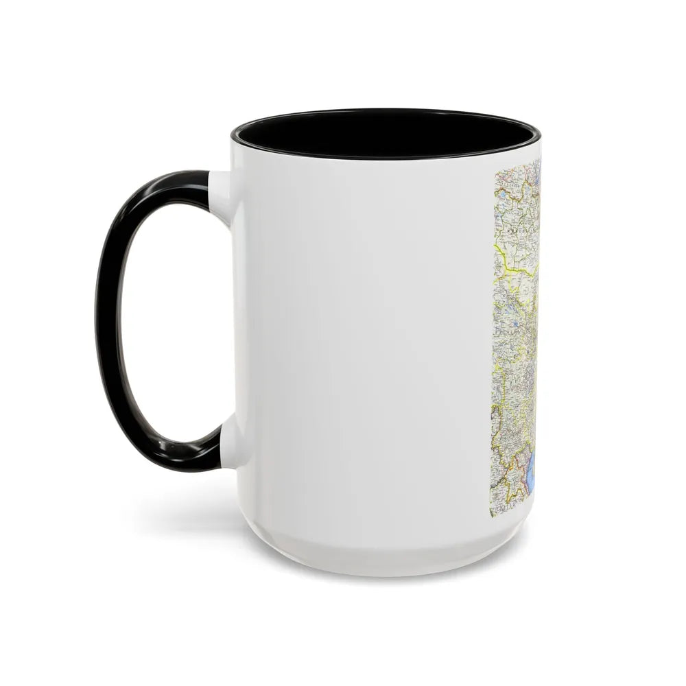 China (1964) (Map) Accent Coffee Mug-Go Mug Yourself