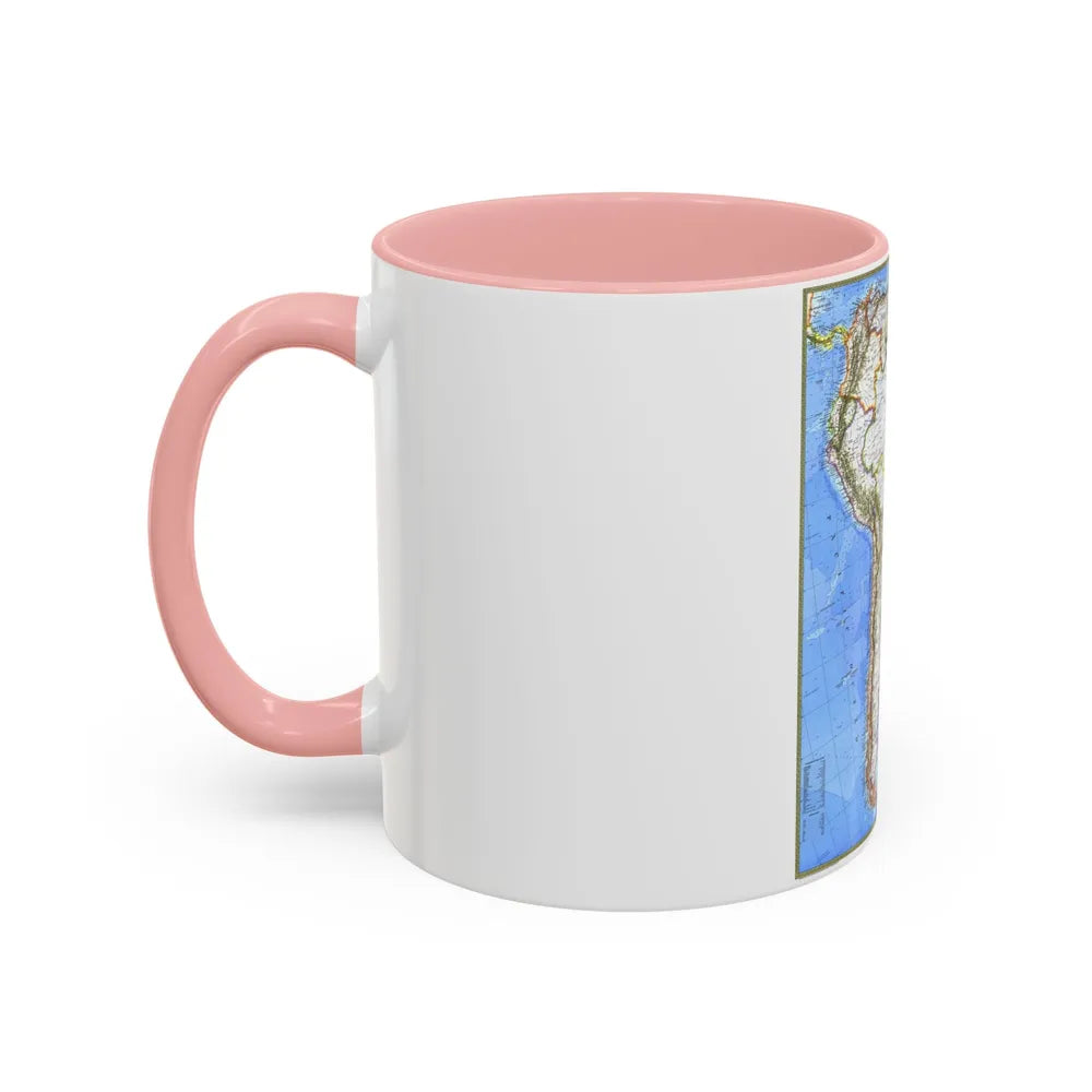 South America (1972) (Map) Accent Coffee Mug-Go Mug Yourself