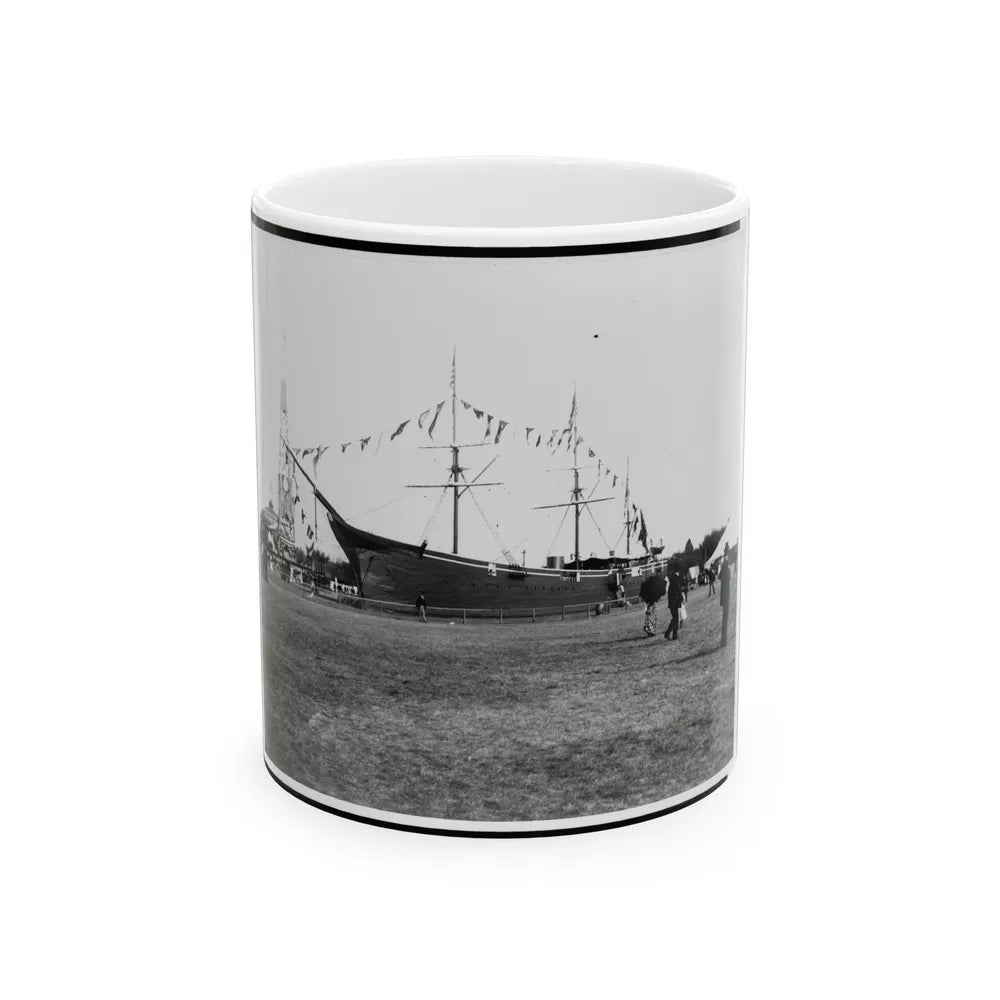 Encampment Of The G.A.R. In Washington, D.C., With Replica Of Ship (U.S. Civil War) White Coffee Mug-11oz-Go Mug Yourself