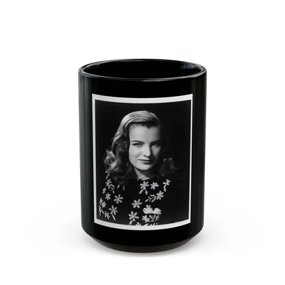 Ella Raines #140 (Vintage Female Icon) Black Coffee Mug-15oz-Go Mug Yourself