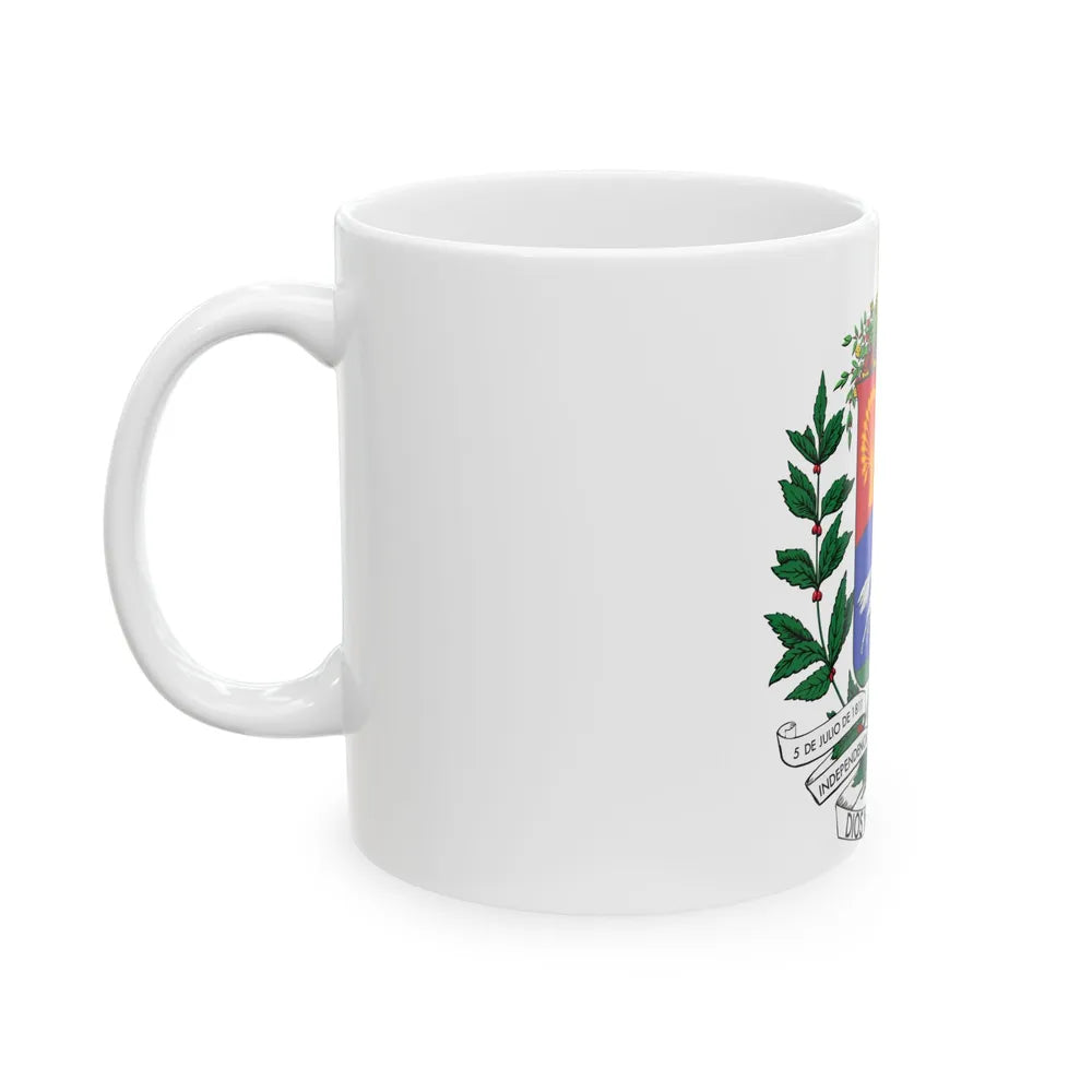 Coat of arms of Venezuela (1871) - White Coffee Mug-Go Mug Yourself