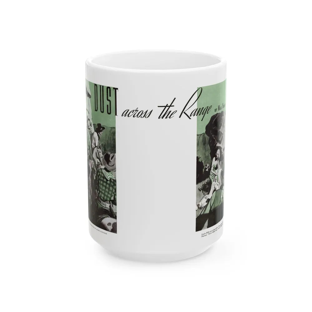 Dust Across The Range (1), The American Magazine, December 1937 - White Coffee Mug-15oz-Go Mug Yourself