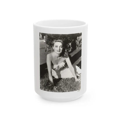 Karin Booth #25 (Vintage Female Icon) White Coffee Mug-15oz-Go Mug Yourself