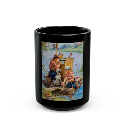 Boys on a Boat - Black Coffee Mug-15oz-Go Mug Yourself