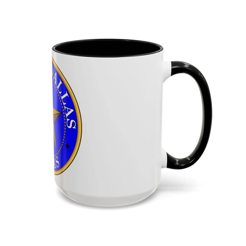 Seal of Dallas - Accent Coffee Mug-Go Mug Yourself