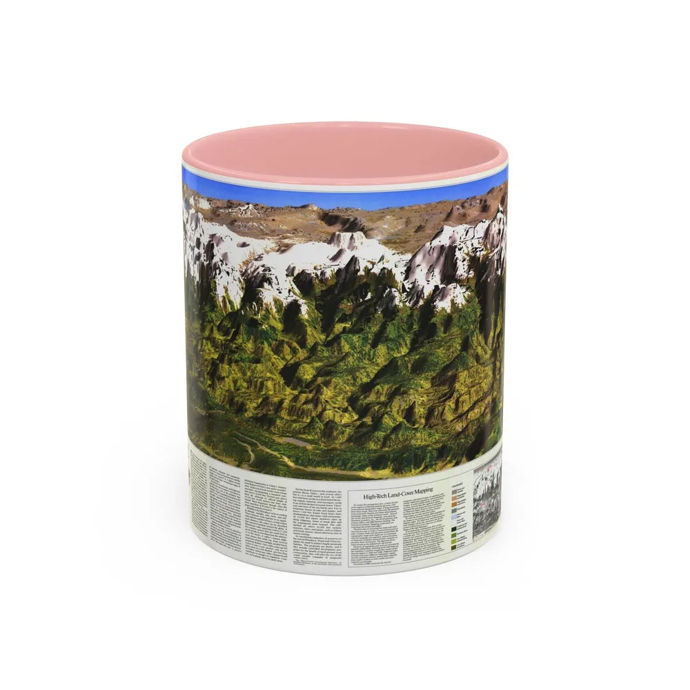 High Himalaya (1988) (Map) Accent Coffee Mug-11oz-Pink-Go Mug Yourself