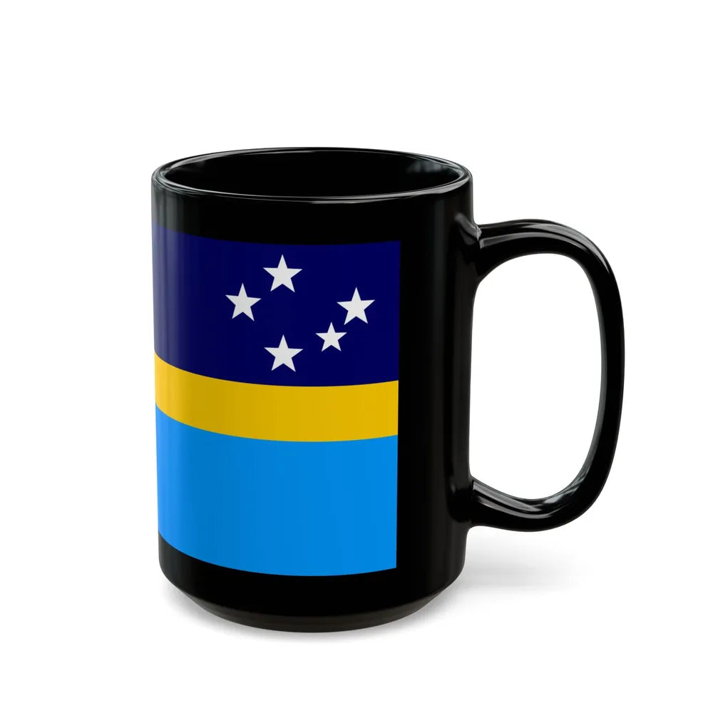 Proposed flag of Antarctica Dave Hamilton - Black Coffee Mug-Go Mug Yourself