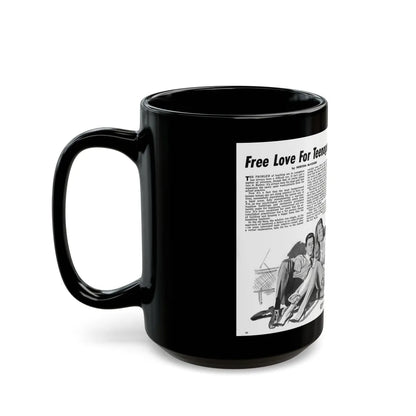 Free Love For Teenagers, Battle Cry, 1964 - Black Coffee Mug-Go Mug Yourself