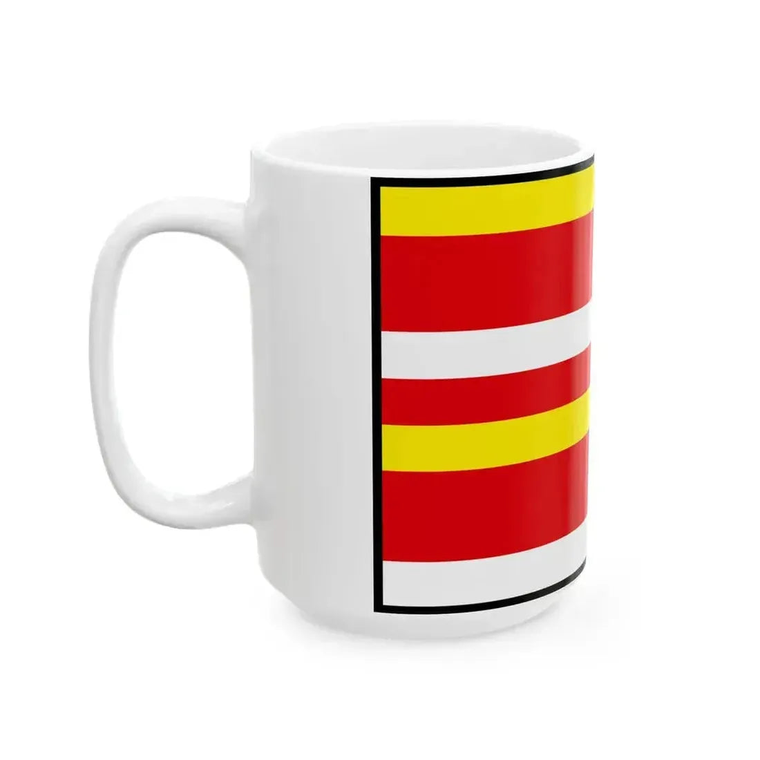 Cab Nitra Flag (Slovakia) White Coffee Mug - Go Mug Yourself