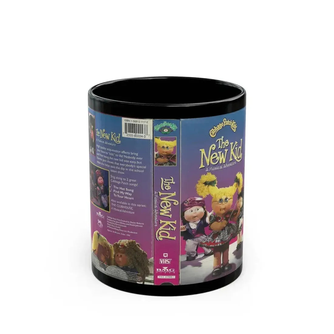 CABAGE PATCH KIDS THE NEW KID A MUSICAL ADVENTURE (VHS COVER) - Black Coffee Mug 11oz - Go Mug Yourself