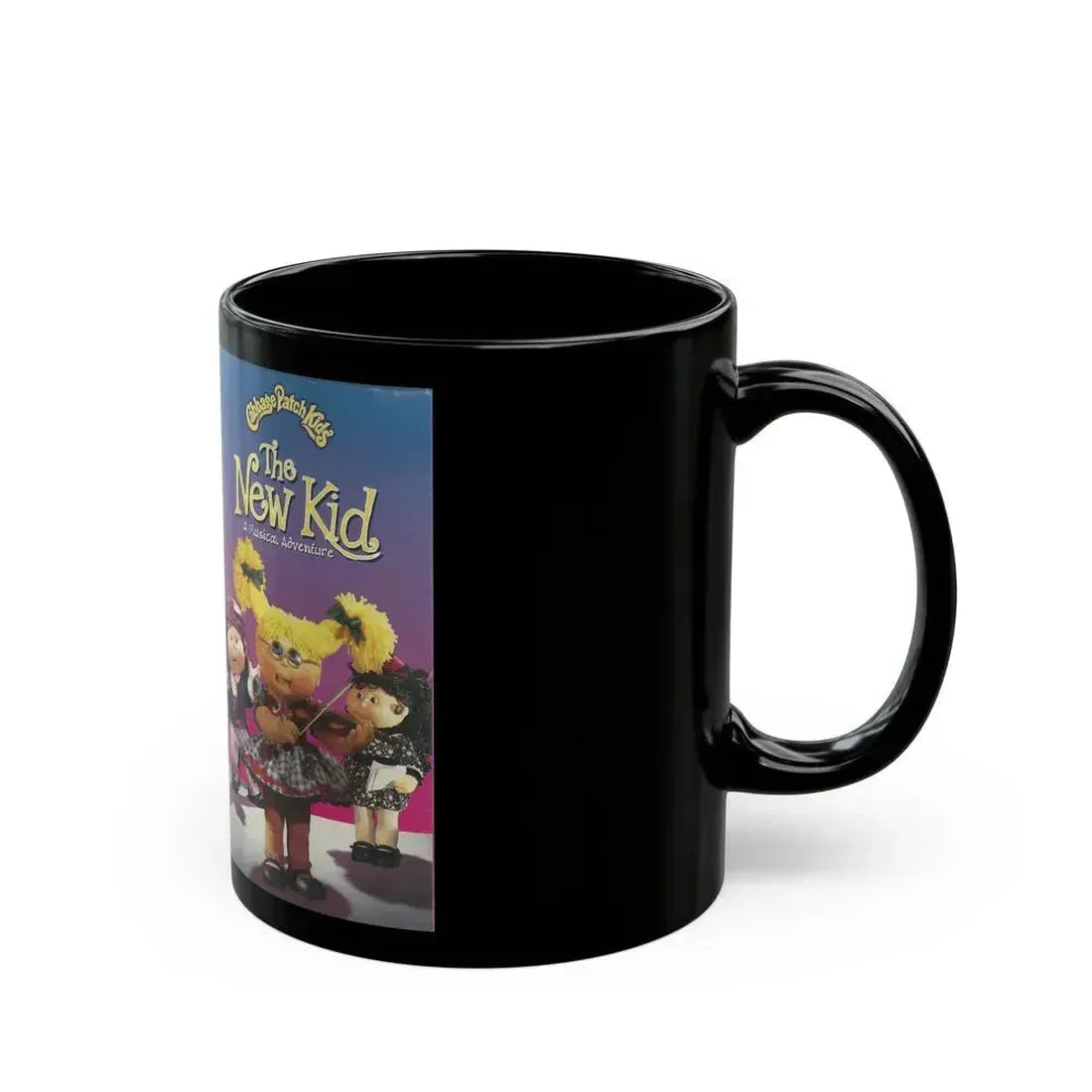 CABAGE PATCH KIDS THE NEW KID A MUSICAL ADVENTURE (VHS COVER) - Black Coffee Mug - Go Mug Yourself