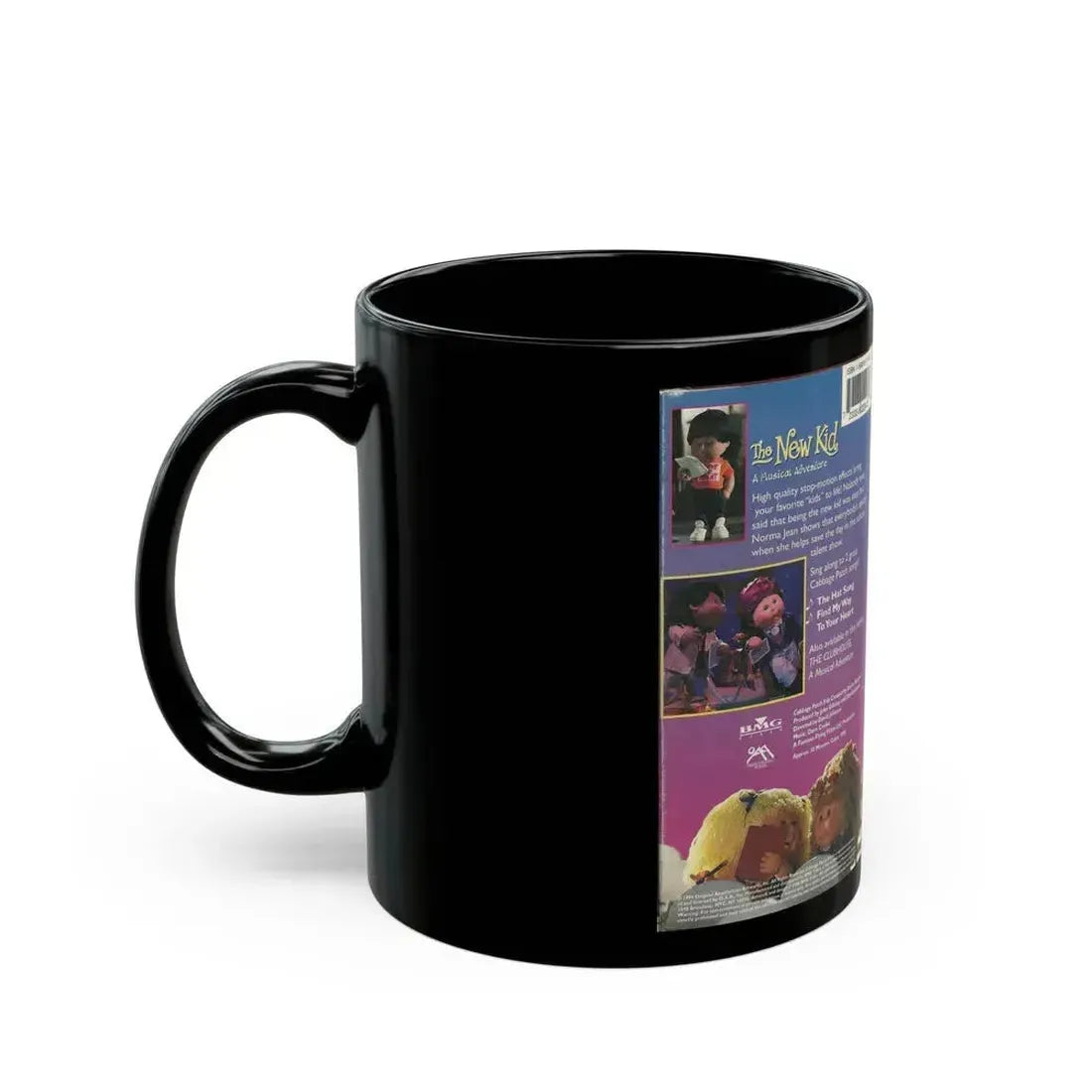 CABAGE PATCH KIDS THE NEW KID A MUSICAL ADVENTURE (VHS COVER) - Black Coffee Mug - Go Mug Yourself