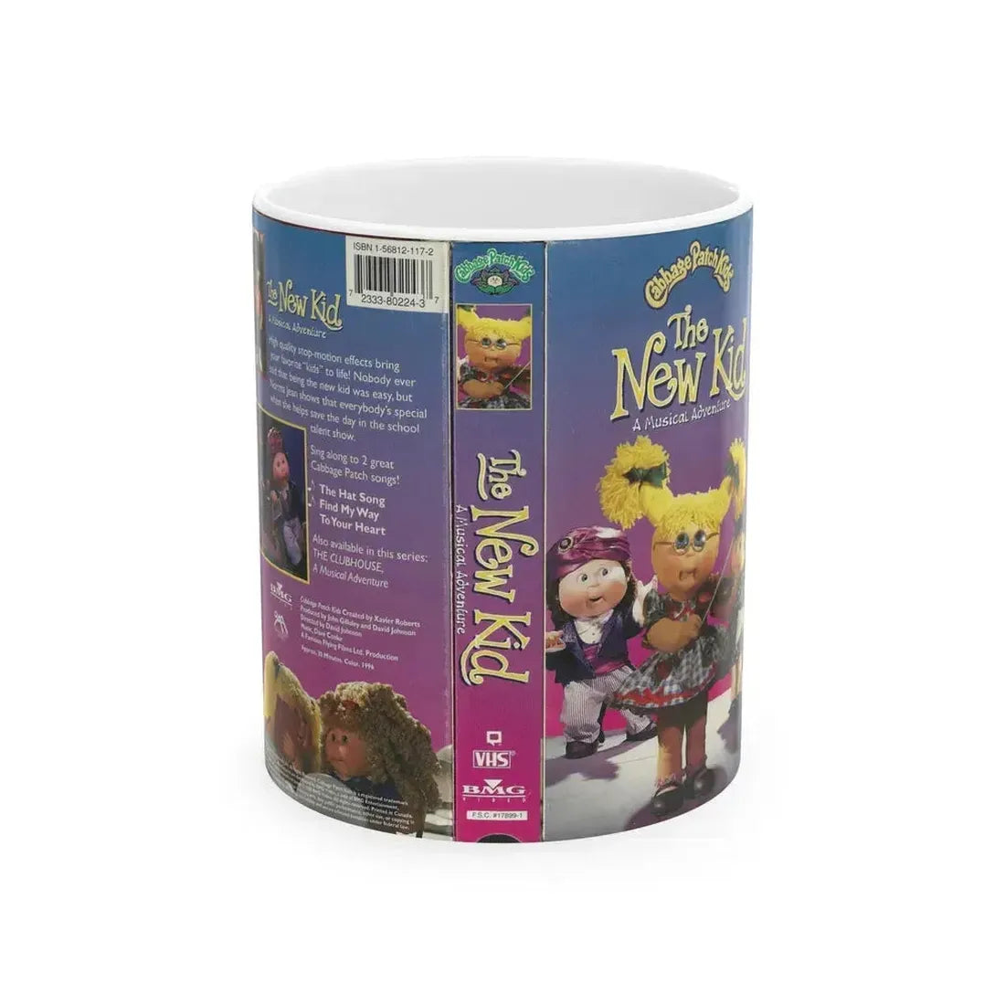 CABAGE PATCH KIDS THE NEW KID A MUSICAL ADVENTURE (VHS COVER) - White Coffee Mug 11oz - Go Mug Yourself