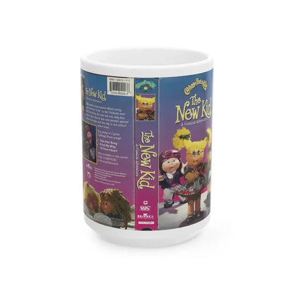 CABAGE PATCH KIDS THE NEW KID A MUSICAL ADVENTURE (VHS COVER) - White Coffee Mug 15oz - Go Mug Yourself