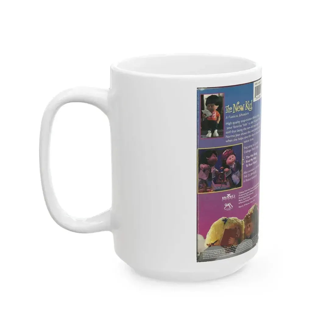 CABAGE PATCH KIDS THE NEW KID A MUSICAL ADVENTURE (VHS COVER) - White Coffee Mug - Go Mug Yourself