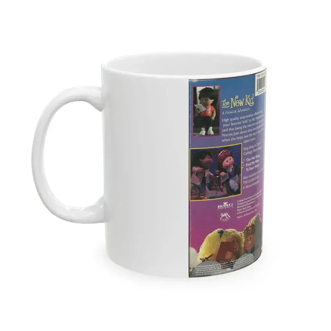 CABAGE PATCH KIDS THE NEW KID A MUSICAL ADVENTURE (VHS COVER) - White Coffee Mug - Go Mug Yourself