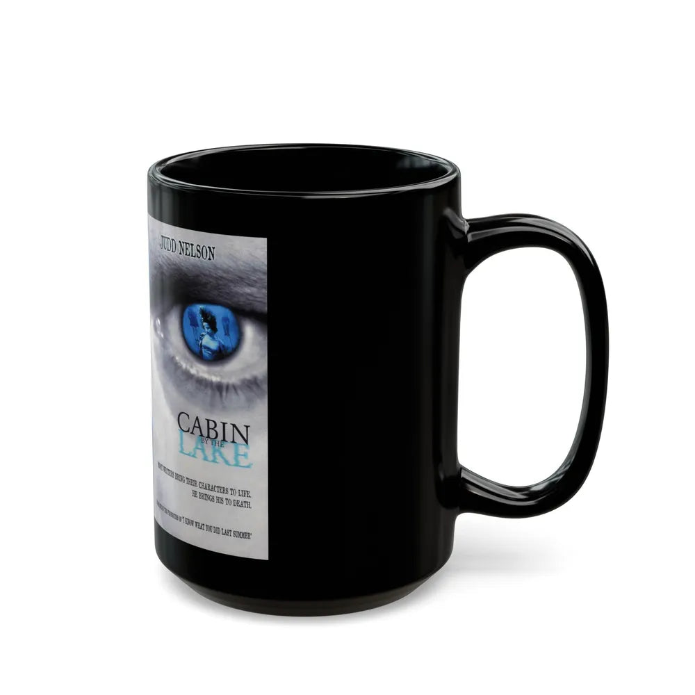 CABIN BY THE LAKE (VHS COVER) - Black Coffee Mug-Go Mug Yourself