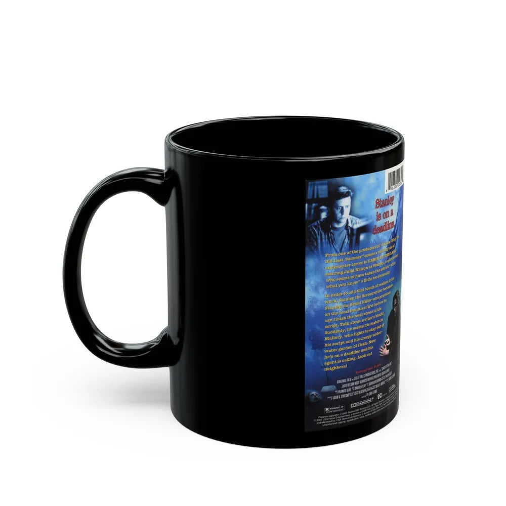 CABIN BY THE LAKE (VHS COVER) - Black Coffee Mug-Go Mug Yourself