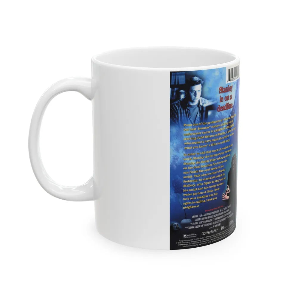 CABIN BY THE LAKE (VHS COVER) - White Coffee Mug-Go Mug Yourself