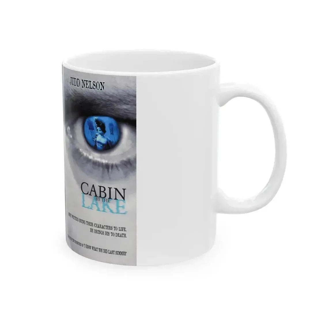 CABIN BY THE LAKE (VHS COVER) - White Coffee Mug - Go Mug Yourself