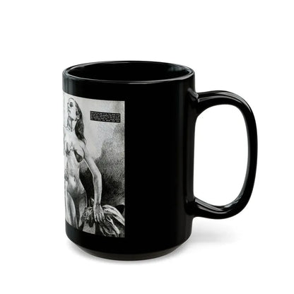 Cabin Nymph, Bluebook for Men, March 1972 - Black Coffee Mug - Go Mug Yourself