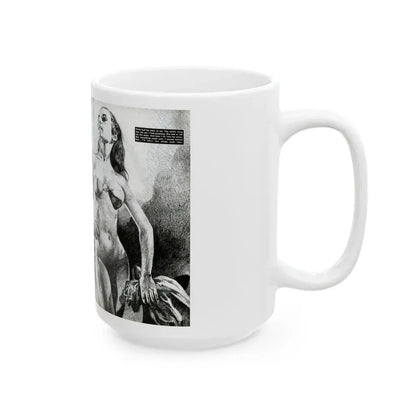 Cabin Nymph, Bluebook for Men, March 1972 - White Coffee Mug - Go Mug Yourself