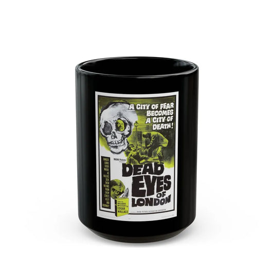 DEAD EYES OF LONDON 1961 Movie Poster - Black Coffee Mug-15oz-Go Mug Yourself