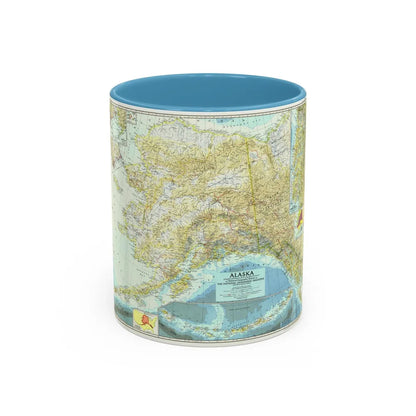 USA - Alaska (1956) (Map) Accent Coffee Mug-11oz-Light Blue-Go Mug Yourself