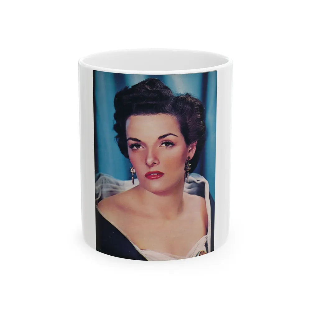 Jane Russell #139 (Vintage Female Icon) White Coffee Mug-11oz-Go Mug Yourself