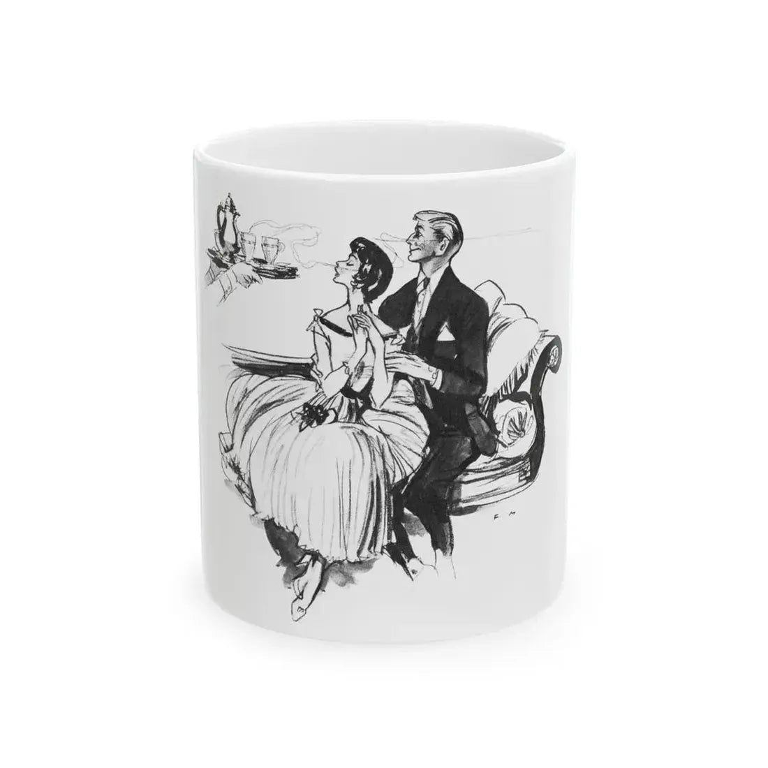 Cadbury's Drinking Chocolate advertisement, 1955 - White Coffee Mug 11oz - Go Mug Yourself