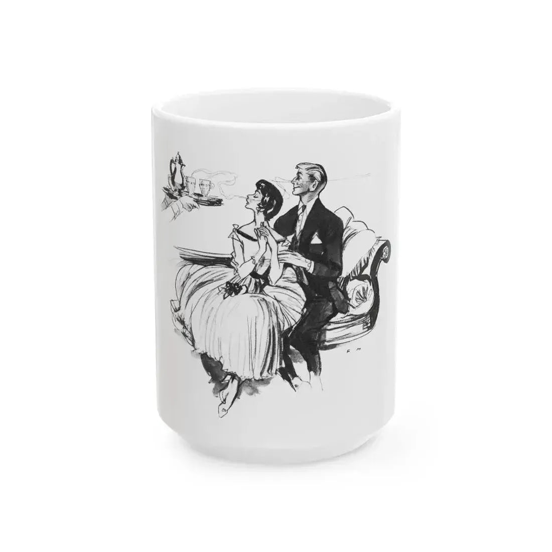 Cadbury's Drinking Chocolate advertisement, 1955 - White Coffee Mug 15oz - Go Mug Yourself