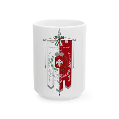 Caderzone Terme-Gonfalone (Italy) White Coffee Mug 15oz - Go Mug Yourself