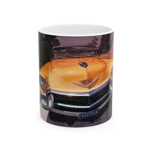 Cadillac Convertible - White Coffee Mug 11oz - Go Mug Yourself