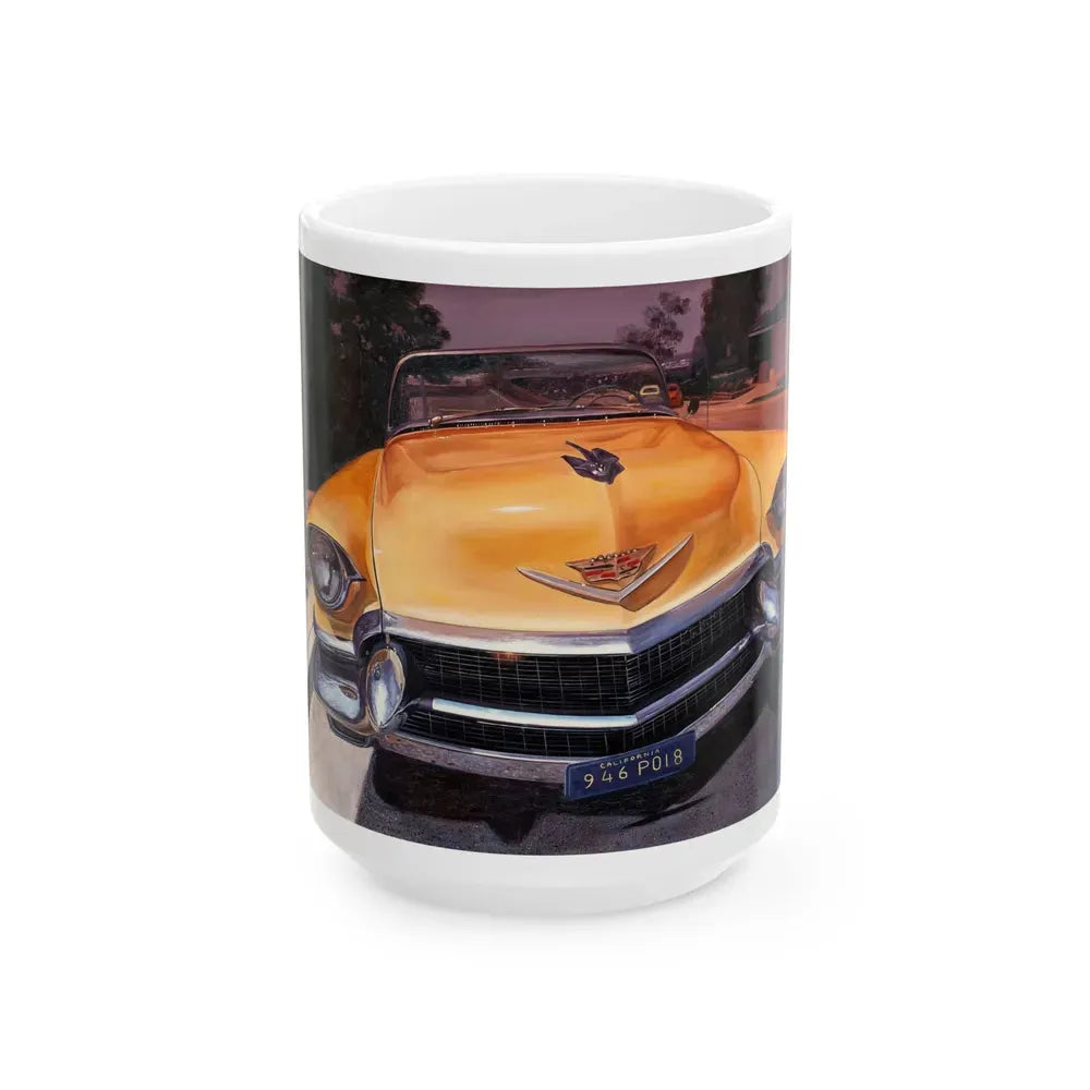 Cadillac Convertible - White Coffee Mug 15oz - Go Mug Yourself
