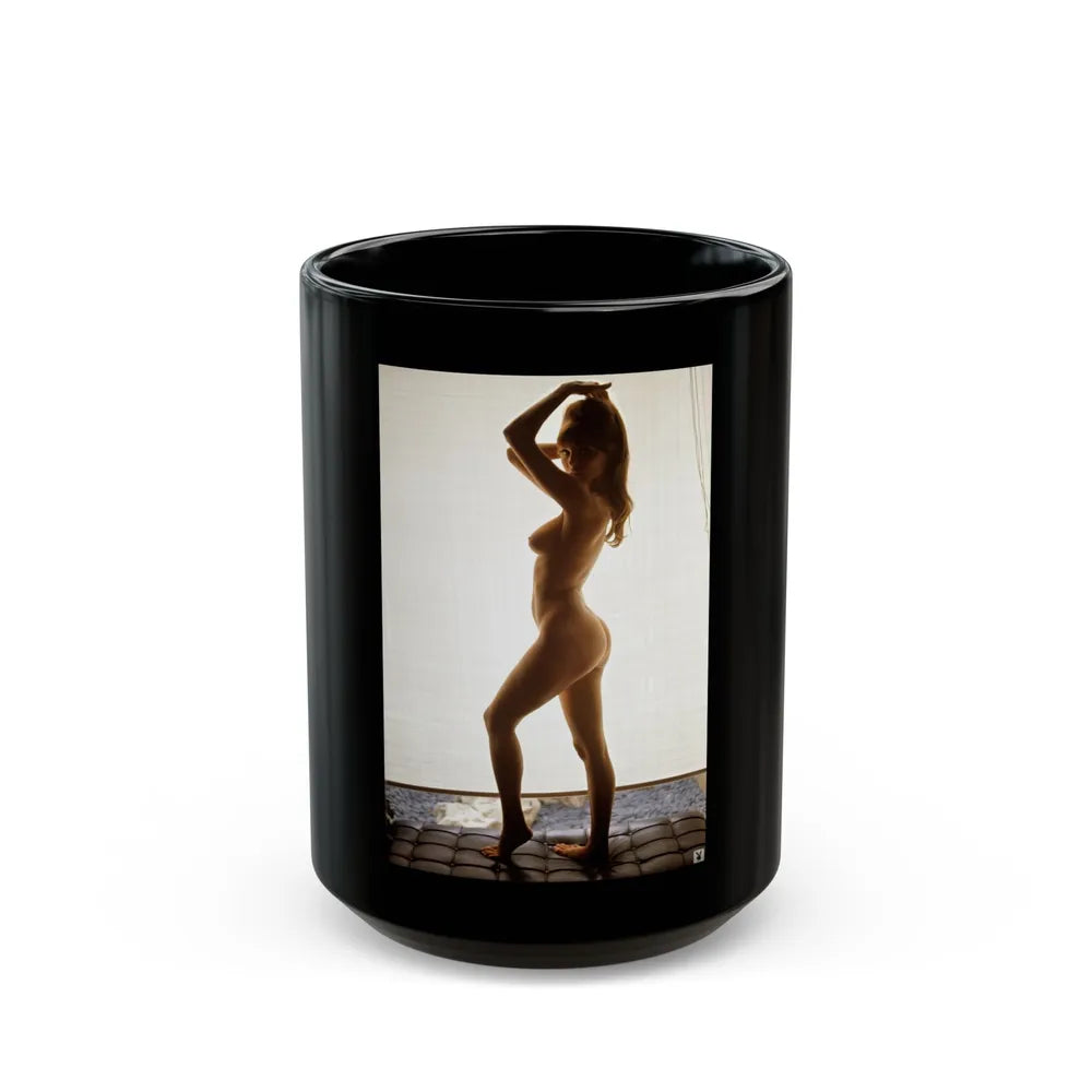 Victoria Vetri #93 - Nude (Vintage Female Icon) Black Coffee Mug-15oz-Go Mug Yourself