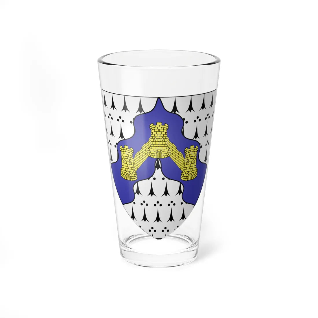 Caerphilly COA shield (United Kingdom) (Coat of Arms) Pint Glass 16oz 16oz - Go Mug Yourself