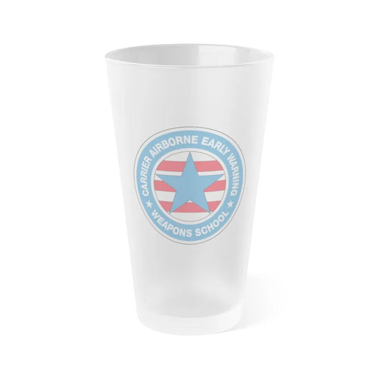 CAEWWS Carrier Airborne Early Warning Weapons School (U.S. Navy) Frosted Pint Glass 16oz-Go Mug Yourself