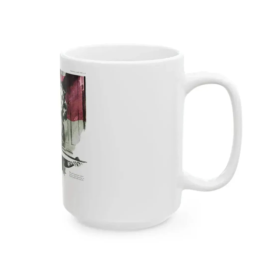 Cafe Encounter (1), Chatelaine, April 1944 - White Coffee Mug - Go Mug Yourself