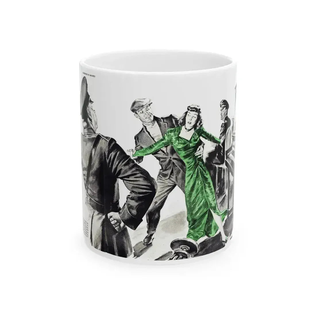 Cafe Encounter (2), Chatelaine, April 1944 - White Coffee Mug 11oz - Go Mug Yourself