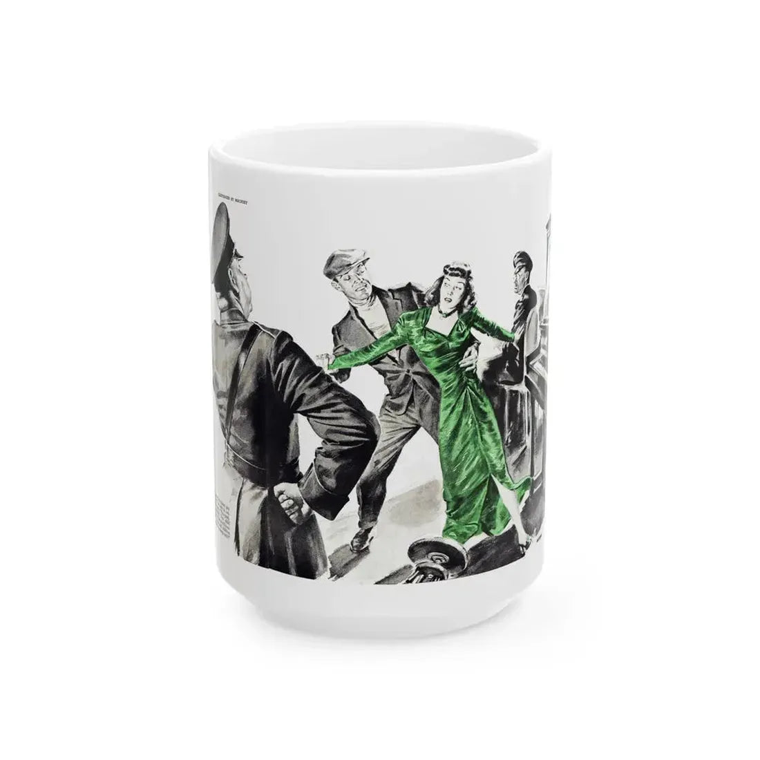 Cafe Encounter (2), Chatelaine, April 1944 - White Coffee Mug 15oz - Go Mug Yourself